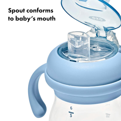 OXO Tot Transitions Soft Spout Sippy Cup with Removable Handles - 6 oz. - Blossom