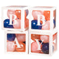Baby Boxes with Letters for Baby Shower Decorations, Gender Reveal with 4 Pastel Balloon Boxes