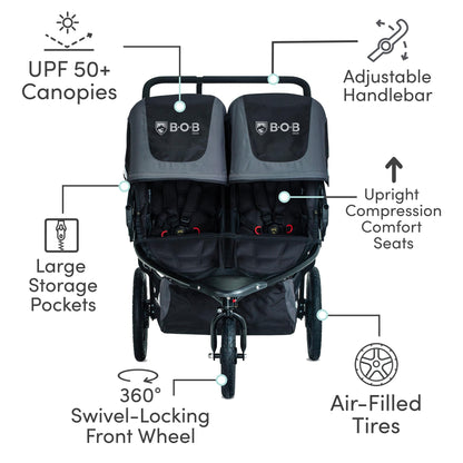 BOB Gear Revolution Flex 3.0 Jogging Stroller, Graphite Black