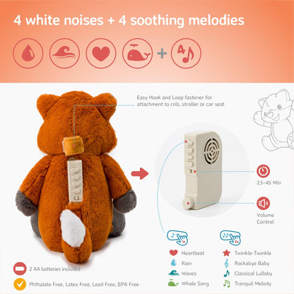 Cloud b Sound Machine with White Noise Soothing Sounds | Cuddly Stuffed Animal & Nomadic Nightlight | Record Parent Voice | Adjustable Settings & Auto-Shutoff | LoveLight™ Buddies - Drake The Dragon™