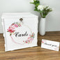 White Wedding Card Box with Lock, Gift Wedding Card Boxes for Reception Money Holder with Rose Sign for Wedding Decorations, Baby Showers, Birthdays, Bridal or Graduation Party Supplies