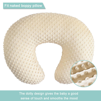 OWLOWLA Nursing Pillow Cover, Breastfeeding Pillow Slipcover Fits Nursing Pillow for Baby Boy Girl(Blush Pink)