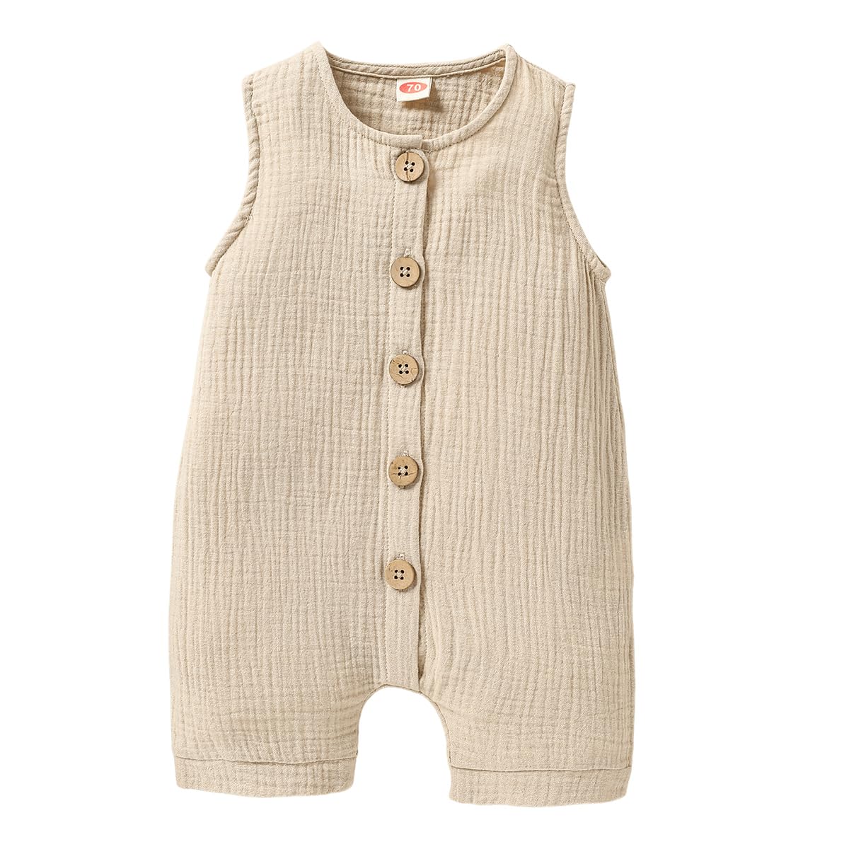 Infant Newborn Baby Boys Girls Cotton Linen Romper Summer Jumpsuit Sleeveless Overalls Clothing Set