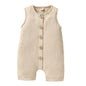 Infant Newborn Baby Boys Girls Cotton Linen Romper Summer Jumpsuit Sleeveless Overalls Clothing Set