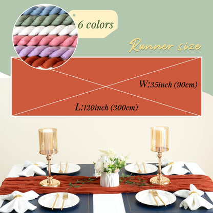 Light Pink Cheesecloth Table Runner 10ft Boho Rustic Gauze Cheese Cloth Spring Decor for Wedding Party Bridal Baby Shower Birthday Table Decorations
