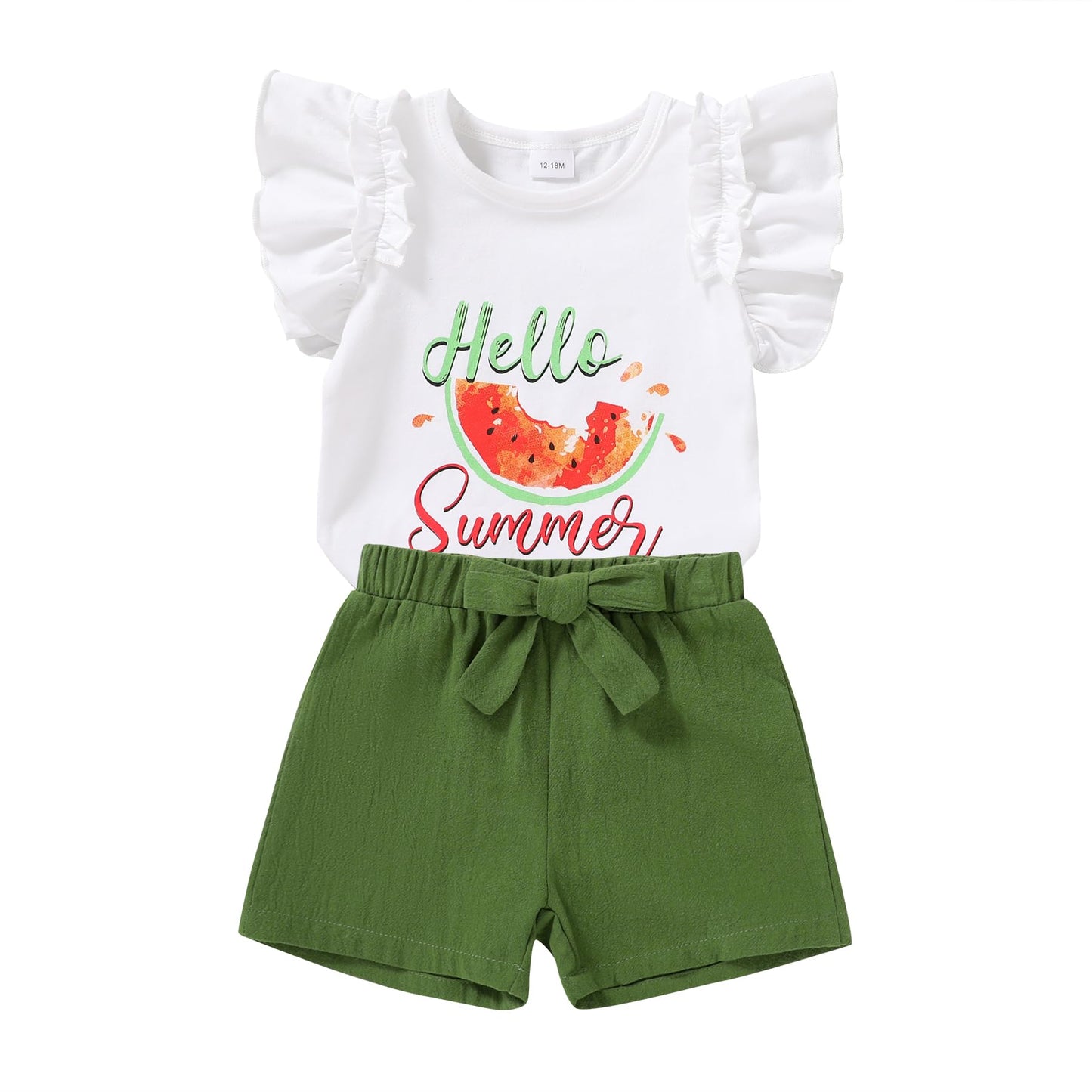 YOUNGER TREE Toddler Baby Girls Clothes Sunflower T-shirt + Bowknot Shorts with Cute Summer Girl Clothes Set