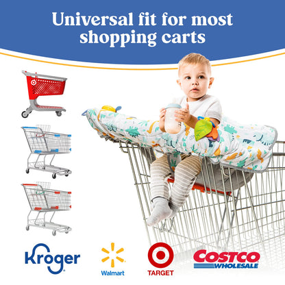 Shopping Cart Cover for Baby PILLANI, High Chair Cover for Restaurant Seat, Grocery Cart Cover for Baby Girl and Boy, Cotton Buggy Covers for Babies, Toddler Shopping Cart Cover