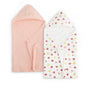 PHF 2 Pack Baby Hooded Towels, 100% Muslin Cotton Baby Bath Towel with Hood for Newborn, Infant, Toddler, Ultra Soft and Absorbent Baby Essentials Bath Towels for Girls, 32x32Inch, Floral