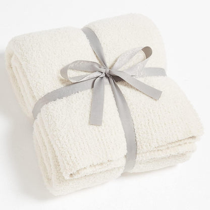 CYMULA Kids Blanket for Boys Girls 30x40 inches, Soft Cozy Fuzzy Swaddle Throw Blanket for Crib Stroller, White