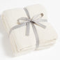 CYMULA Kids Blanket for Boys Girls 30x40 inches, Soft Cozy Fuzzy Swaddle Throw Blanket for Crib Stroller, White
