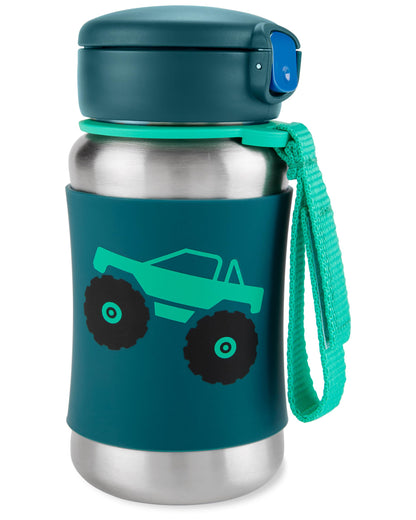 Skip Hop Toddler Sippy Cup with Straw, Sparks Stainless Steel Straw Bottle, Ice Cream