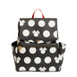 Freshly Picked Classic II Diaper Bag Backpack, Wipeable Vegan Leather With Changing Pad (Minnie Lots of Dots)