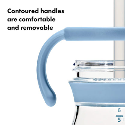 OXO Tot Transitions Straw Cup with Handles 6 oz. - Opal and Blossom - 2 Pack