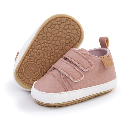 Baby Boys Girls Shoes Non-Slip Rubber Sole High-Top PU Leather Sneakers Infant First Walking Shoes Toddler Crib Shoes Newborn Loafers Flats.