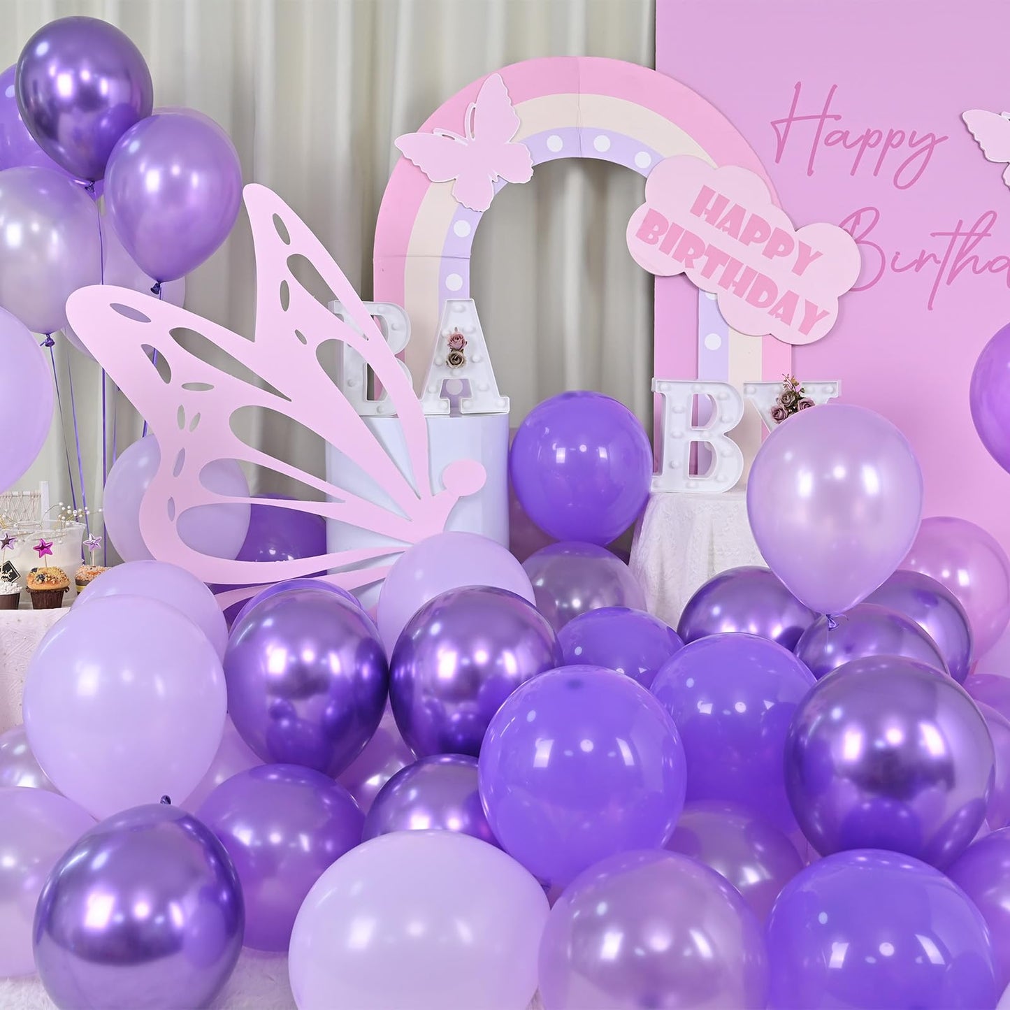 Retro Blush Pink Balloons, 60 Packs 12 Inch Dusty Pink Metallic Chrome Rose Gold White Sand Nude Balloons for Bridal Baby Shower Girls Boho Birthday Wedding Decorations Supplies