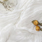 FEXIA Beige Cheesecloth Table Runner 35x120 Inches Ivory Gauze Rustic Boho Spring Easter Table Runner for Engagement Party Decorations Bridal Shower Wedding Party First Communion Centerpiece