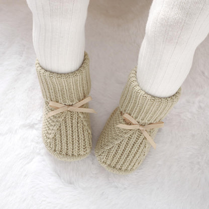 mimixiong Baby Booties Newborn Infant Sock Shoes Hand Knitting Crochet Boy and Girl Cozy Shoes