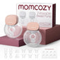 Momcozy S9 Pro Upgraded Wearable Breast Pump, Hands-Free Design with Extended Battery Life & LED Display, Double Electric Portable Pump with 2 Modes & 9 Levels, 24mm, 2-Pack, Gray