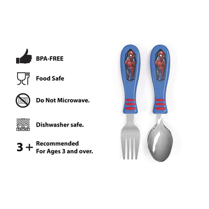 Zak Designs 5-Piece Dinnerware Set, Baby Shark - Durable Plastic & Stainless Steel - Includes Water Bottle, 8-Inch Plate, 6-Inch Bowl, Fork & Spoon - Suitable for Kids Ages 3+