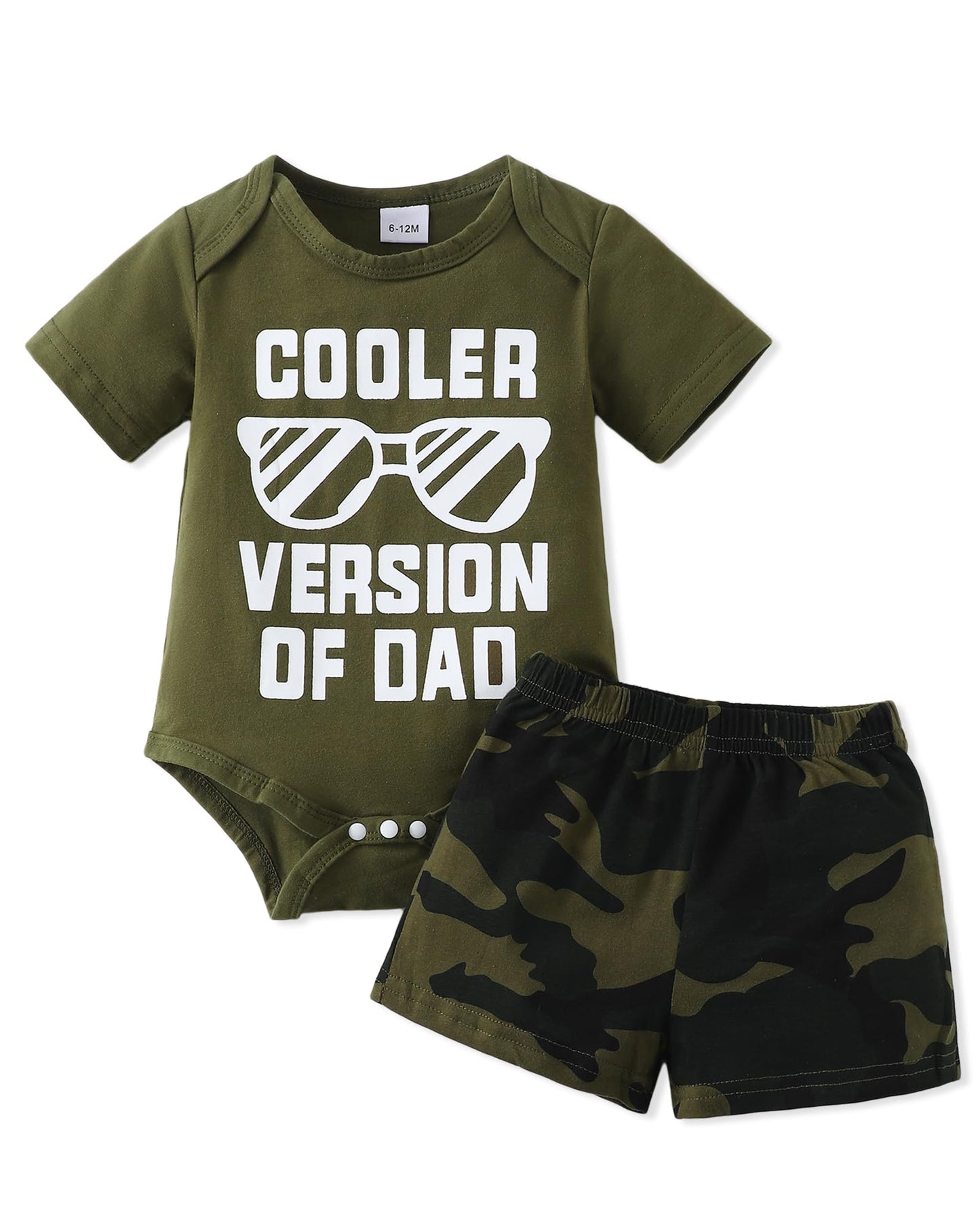 NZRVAWS Newborn Baby Boy Clothes Letter Printed Romper Shorts Summer Infant Outfits Camo Clothing Set 0 3 6 9 12 Months