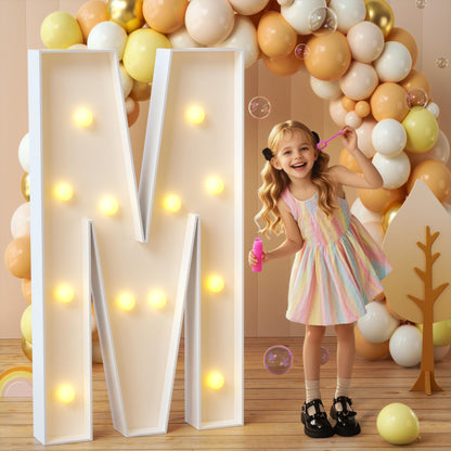 imprsv Marquee Light Up Letters, 3FT Mosaic Letters with Light for Baby Shower Graduation Party Decor, Large A for Engagement Wedding Party Decorations (Need to Assemble)