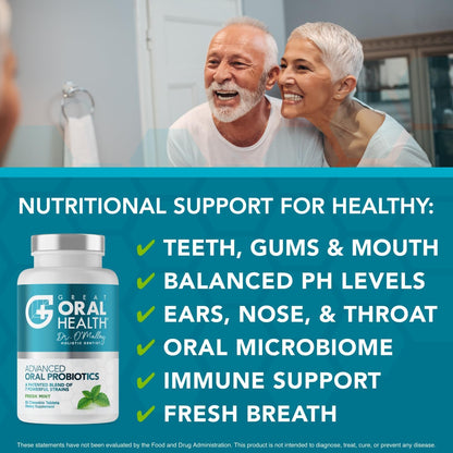 Oral Probiotics for Mouth Bad Breath Treatment for Kids Dental Care & Cavity Prevention with BLIS K12 M18 – Dr Formulated Dental Probiotics for Teeth and Gums, 30 Chewable Tablets Strawberry Vanilla