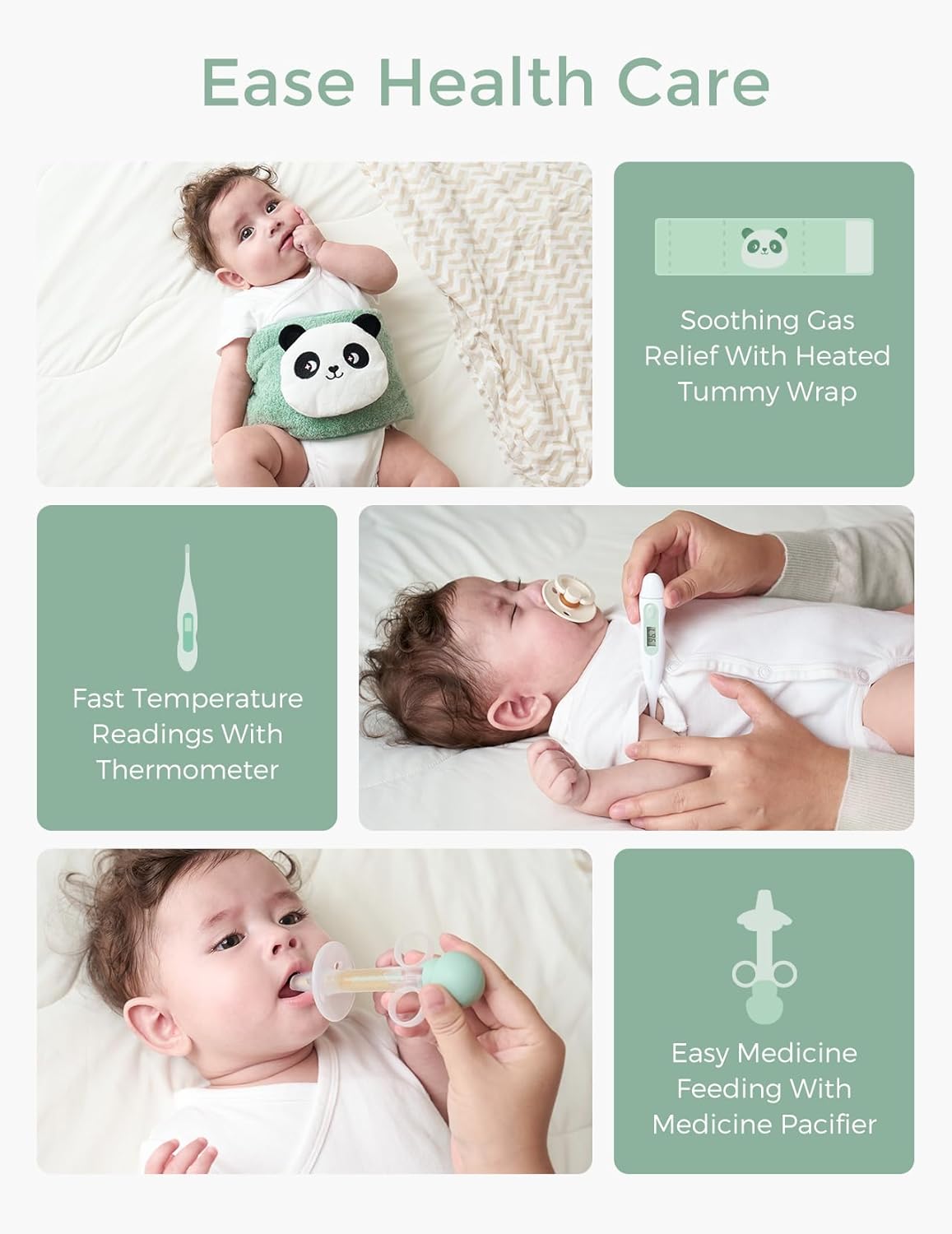 Momcozy Elite Baby Kit, Superior Baby Shower&Registry Essential Kit for Grooming & Health & Cleansing Care, Electric Nail File&Nasal Aspirator, Tummy Wrap, Thermometer, Bath Brush,Teether, Storage Bag