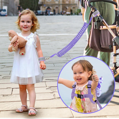 Accmor 3 in 1 Toddler Harness Leashes + Anti Lost Wrist Link, Kids Harness Children Leash for Girls, Child Anti Lost Leash Baby Cute Harness Belt Strap Hold Kids Close While Walking