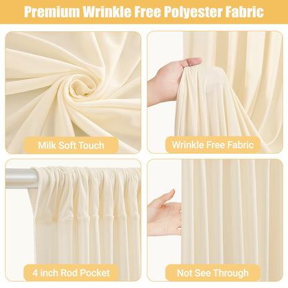 10x10ft Pink Backdrop Curtain with Lights String for Parties Wedding Wrinkle Free Soft Curtains Photo Backdrop Drapes for Girls Birthday Baby Shower Background Decorations 5x10ft, 2 Panels