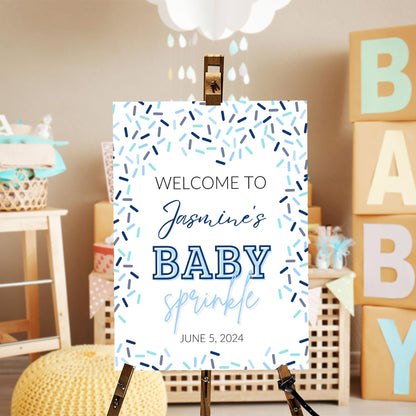 Personalized A Little Snowflake Is On The Way Welcome Sign, Pink, Girl, Winter Baby Shower Canvas