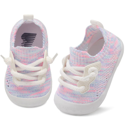 BARERUN Baby Shoes Baby First Walking Shoes Infant Sneakers Wide Barefoot Slip on Soft Sole Boys Girls Crib Shoe Toddler Breathable Lightweight House Socks