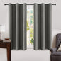 MIULEE 100% Blackout Linen Textured Curtains for Bedroom Solid Thermal Insulated Natural Beige Grommet Room Darkening Curtains & Drapes Luxury Decor for Living Room Nursery 52 x 84 Inch (2 Panels)
