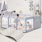 Baby Playpen 50x50 Inch, Play Pens for Babies and Toddlers Baby Fence Baby Play Yards for Indoor & Outdoor with Breathable Mesh Anti-Fall Playpen