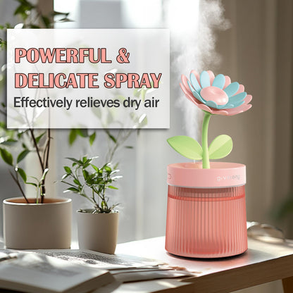 Landscape Night Light Humidifier with 2 Mist Modes, 320mL Large Tank Whisper-Quiet for Baby/Nursery/Office, Portable Mini Air Moisturizer
