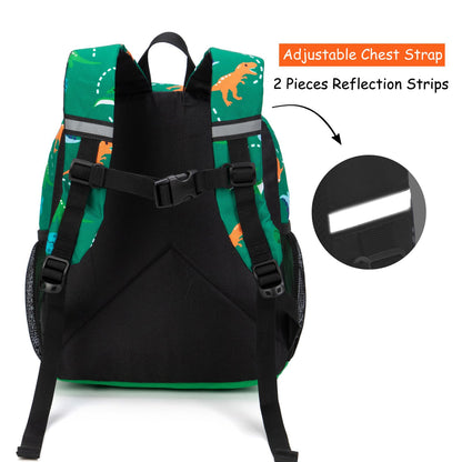 Toddler Backpack for Boys, 12 Inch Kids Dinosaur Backpack for Preschool or Kindergarten, Black