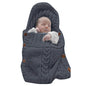 XMWEALTHY Newborn Baby Wrap Swaddle Blanket Knit Sleeping Bag Receiving Blankets Stroller Wrap for Baby(Dark Gray) (0-6 Month)