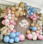 Blue Green Brown Balloon Garland Double Stuffed Dusty Blue Sage Green Balloons Olive White Sand Latex Balloon Arch Kit for Bear Baby Shower Birthday Woodland Wild One Party Decorations