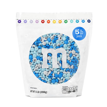 M&M'S World It's A Boy Milk Chocolate Candy 2lb Bag with White and Blue M&M'S for Baby Boy Showers Gender Reveal Parties and Baby Celebration Favors