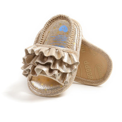 Ohwawadi Baby Boys Girls Sandals Soft Sole Summer Infant Wedding Dress Flat Shoes Beach Sandal Newborn Crib Shoes First Walkers