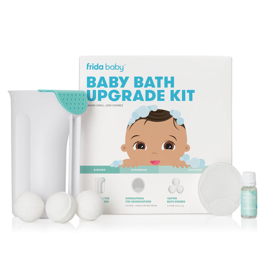 Frida Baby Control The Flow Bathtub Sprayer Attachment for Baby Bathtub, Shower Head with Scalp Massager, Control Waterflow with 2 Pressure Modes