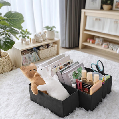 Criusia Drawer Organizer Clothes, 10 Pack Dresser Organizer for Baby Clothes, Underwear, Sock- Foldable Closet Organization and Storage Dividers Bins for Nursery, Bedroom (Beige)