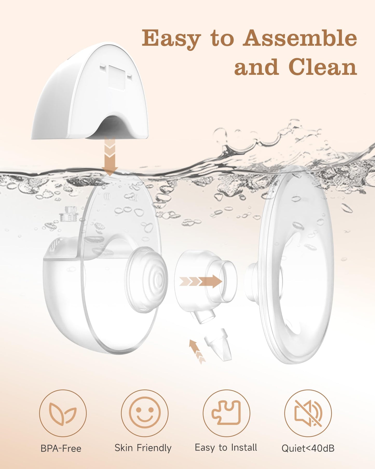 Electric Breast Pump Hands Free, Wearable Breast Pump with 4 Modes/12 Levels, Portable Painless Pumping, Adjustable Flange Sizes 19/21/24mm, Timer LCD Display Memory Function, 2 Pack White