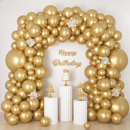 Ouddy Life 157 Pcs Boho Dusty Pink Balloons Arch Garland Kit, Blush Neutral Pink Sand White Metallic Gold Different Size Balloon for Girls Baby Shower Birthday Wedding Gender Reveal Party Decorations