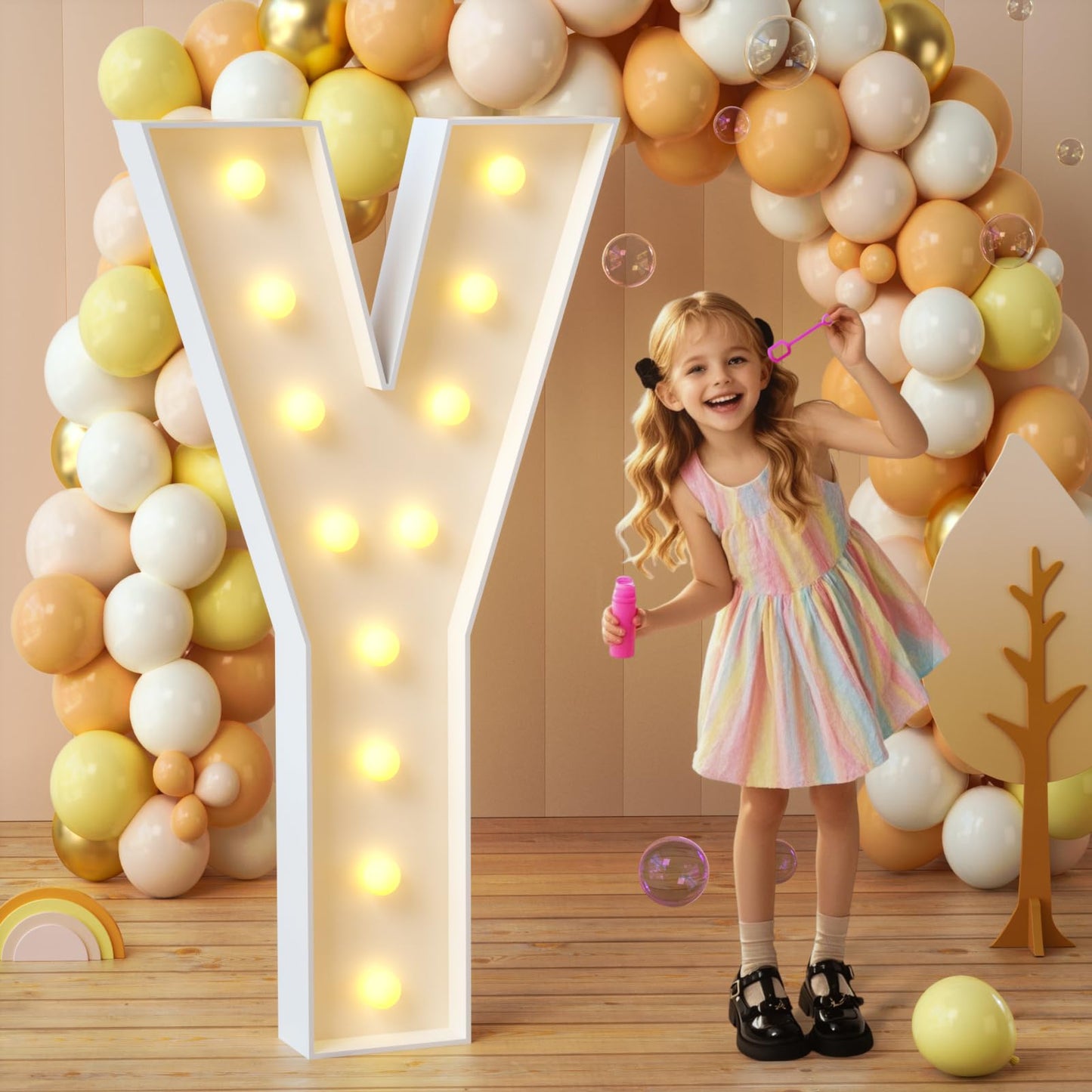 imprsv Marquee Light Up Letters, 3FT Mosaic Letters with Light for Baby Shower Graduation Party Decor, Large A for Engagement Wedding Party Decorations (Need to Assemble)