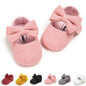 Baby Girls Mary Jane Flats with Bowknot Flowers Soft Newborn Infant First Walkers Crib Shoes Wedding Party Christmas Dress Shoes
