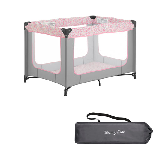 Dream On Me Zodiak Portable Playard in Navy, Lightweight, Packable and Easy Setup Baby Playard, Breathable Mesh Sides and Soft Fabric - Comes with a Removable Padded Mat