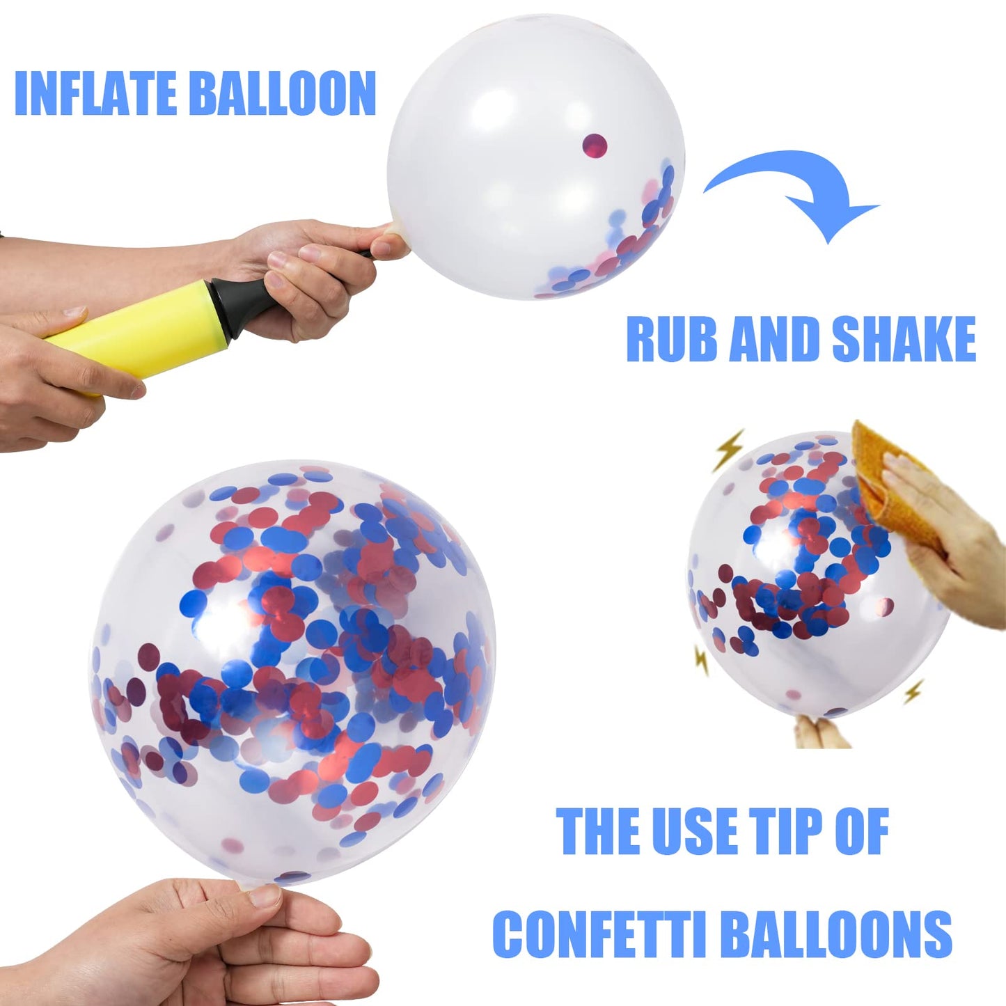 OuMuaMua 62Pcs Pink Gold Confetti Latex Balloons Kit, 12 Inch Pink White Gold Helium Balloons Party Supplies for Confession Proposal Wedding Girl Birthday Baby Shower Party Decoration