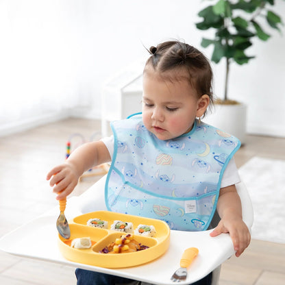 Bumkins Disney Bibs for Girl or Boy, SuperBib Baby and Toddler 6-24 Months, Essential Must Have for Eating, Feeding, Baby Led Weaning, Mess Saving Waterproof Soft Fabric, 3-pk Pooh Bear and Friends