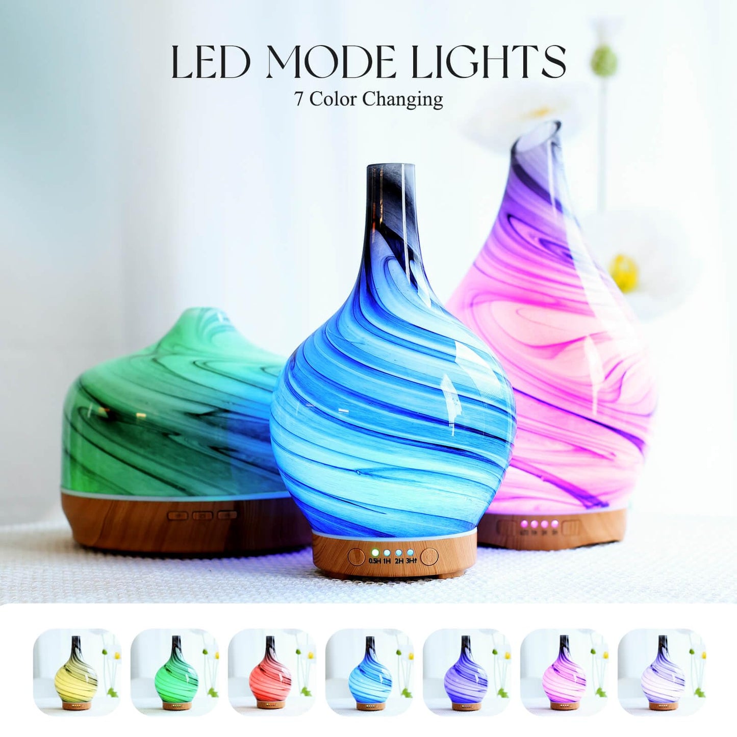 Porseme 3D Essential Oil Diffuser Cool Mist Humidifier Ultrasonic Aromatherapy Diffuser,150ml Last 6h,Auto Shut-Off,Air Refresh,Decoration for Home,Office,Yoga,Baby,Sleep