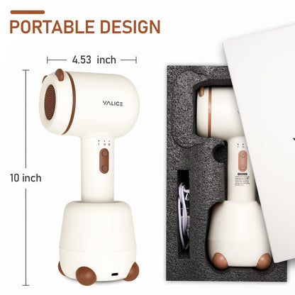 Cordless Baby Hair Dryer for Infant, Low Heat Gentle Air Rechargeable Small Hair Blow Dryer for Baby Butt Skin with 3 Speed Settings, 0-3 Years Using (Khaki)